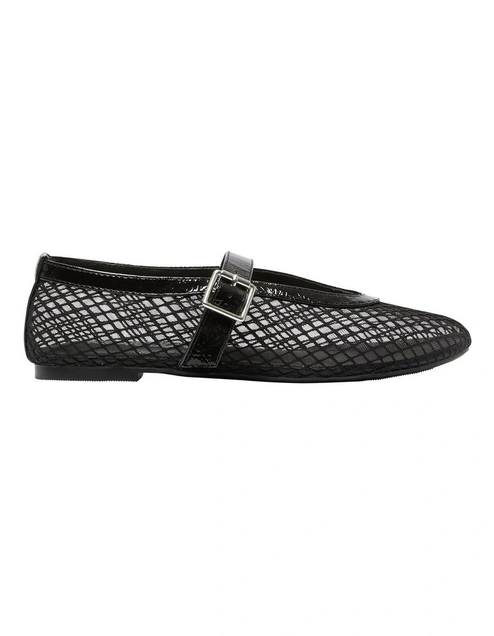 Reign Ballet Flats in Black Mesh image 1