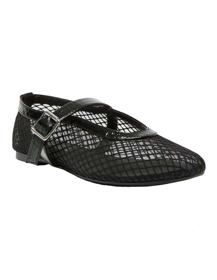 Reign Ballet Flats in Black Mesh image 5