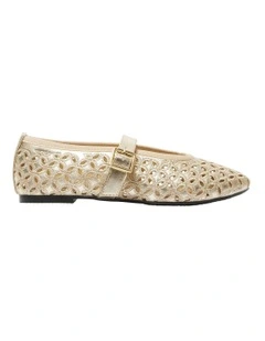 Rosie Flats Ballet in Gold Metallic