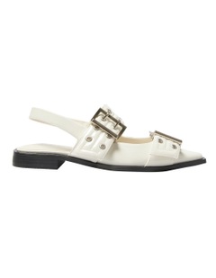 Ravella Suzie Flat Shoes in Ivory Patent