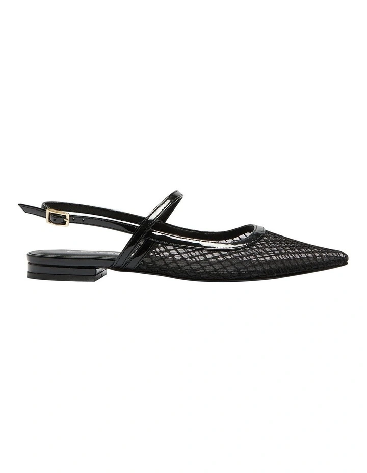 Kelsey Flat Shoes in Black Patent/Mesh image 1