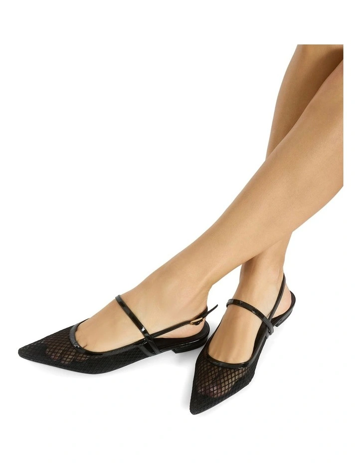 Kelsey Flat Shoes in Black Patent/Mesh image 2