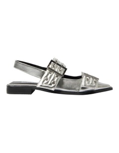 Ravella Suzie Flat Shoes in Silver Metallic