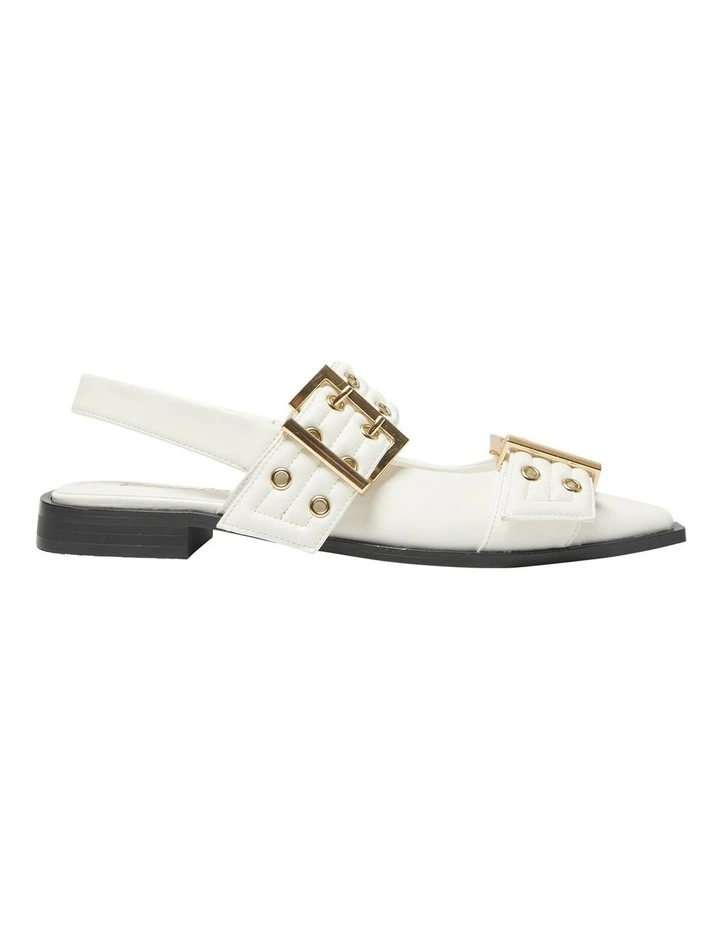 Suzie Flat Shoes in White image 1