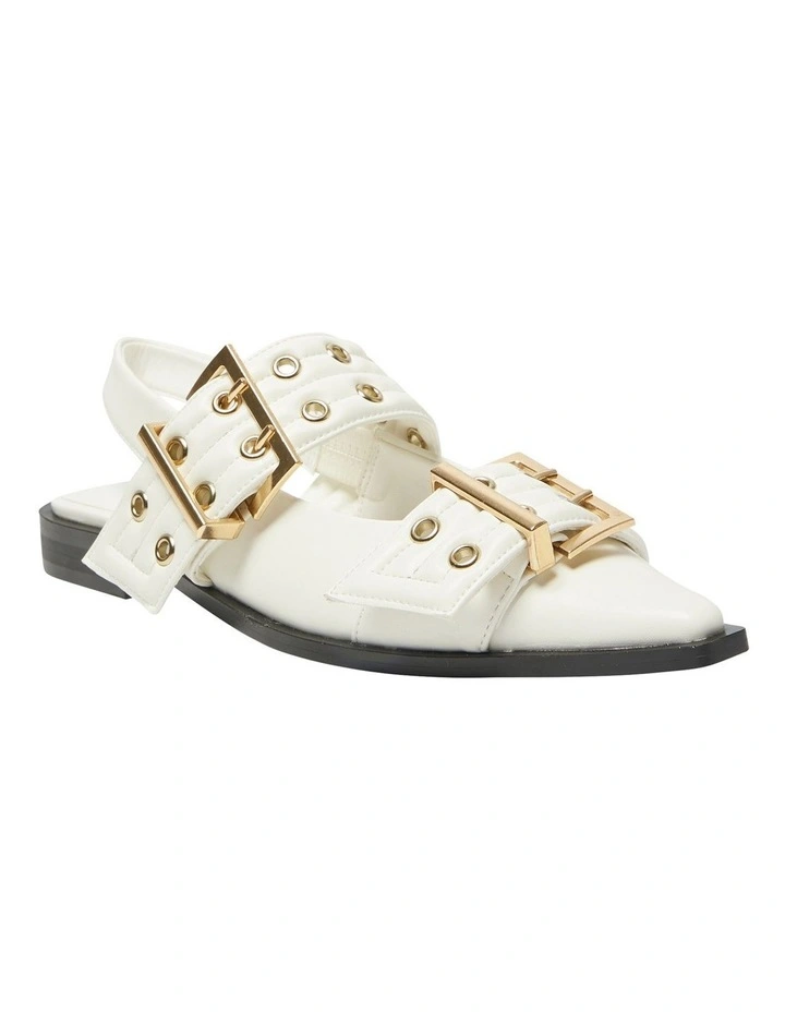Suzie Flat Shoes in White image 2