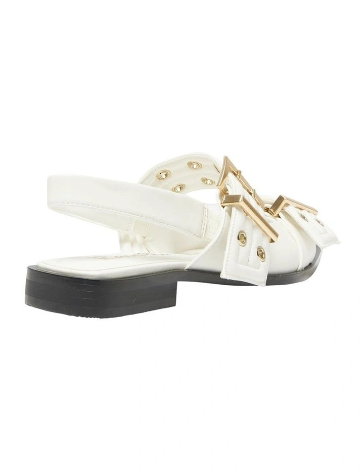 Suzie Flat Shoes in White image 4