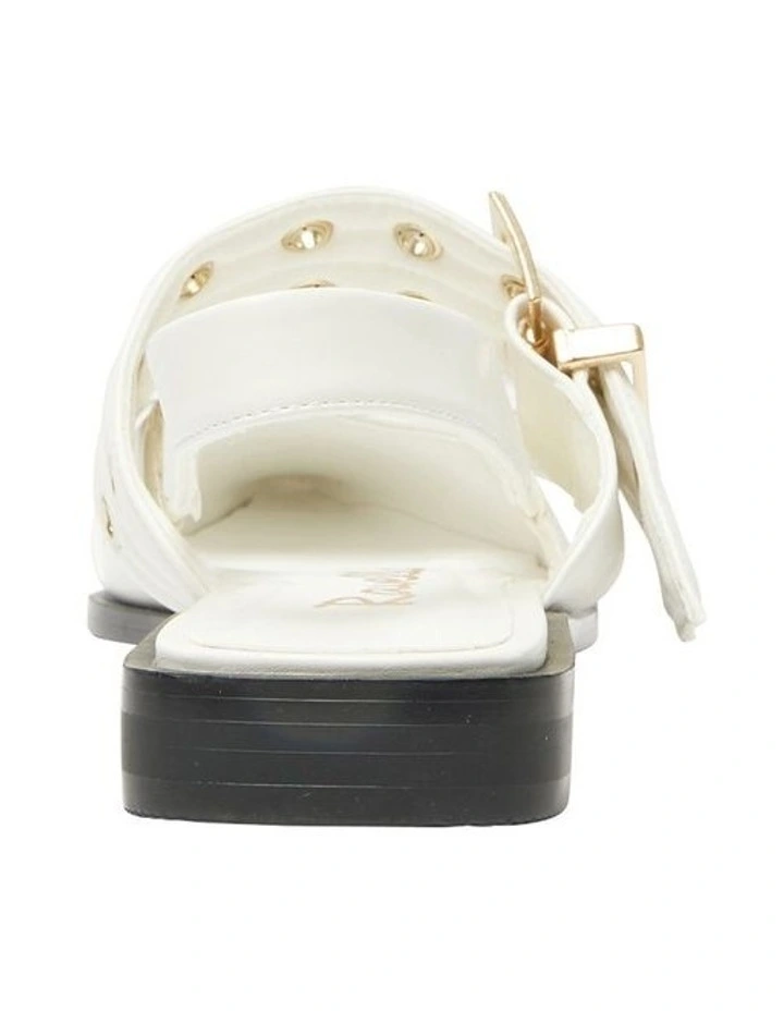 Suzie Flat Shoes in White image 5