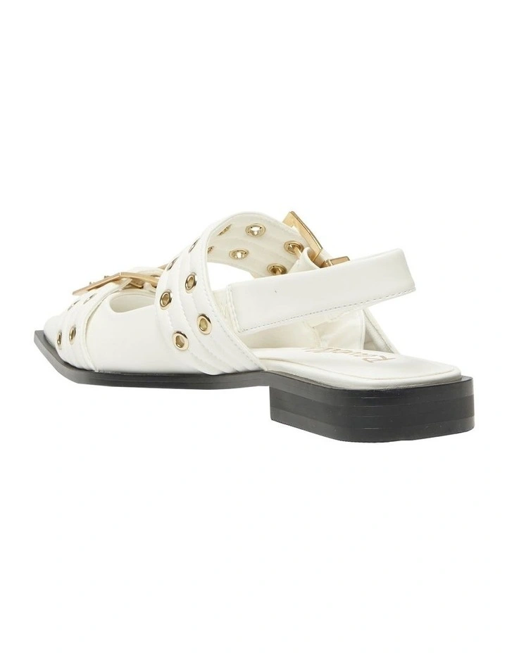 Suzie Flat Shoes in White image 6