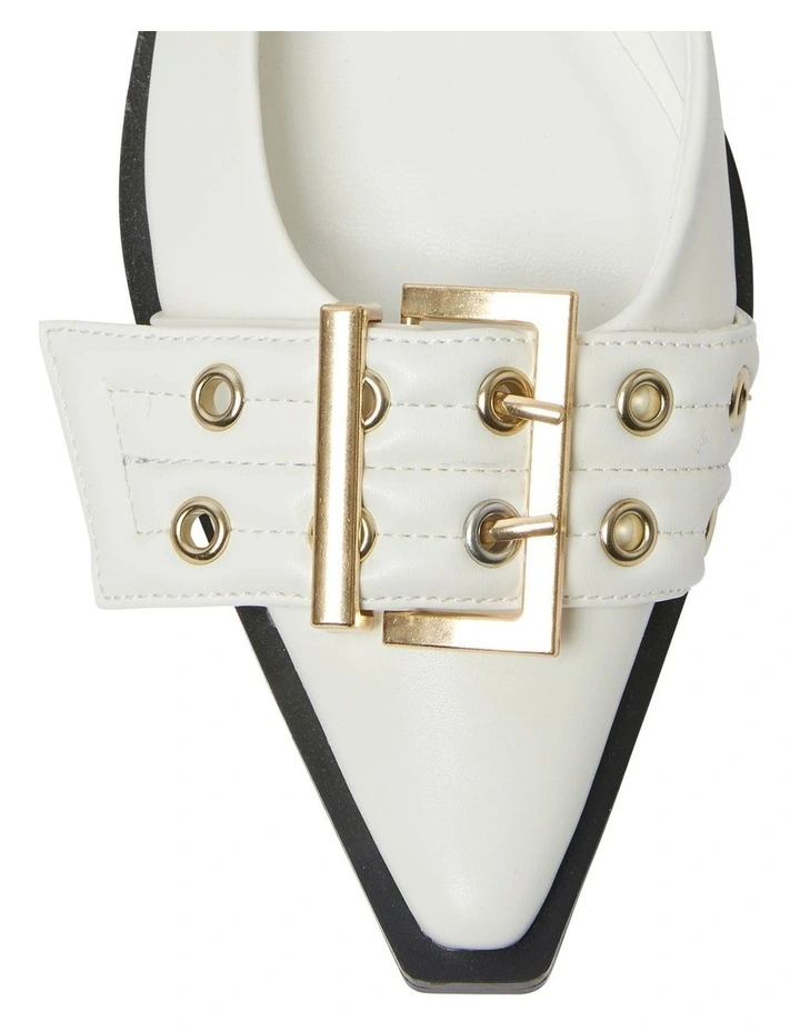Suzie Flat Shoes in White image 7
