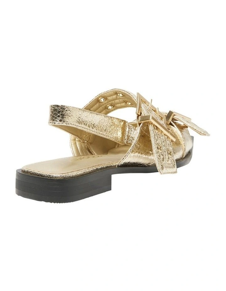 Suzie Flat Shoes in Gold image 4