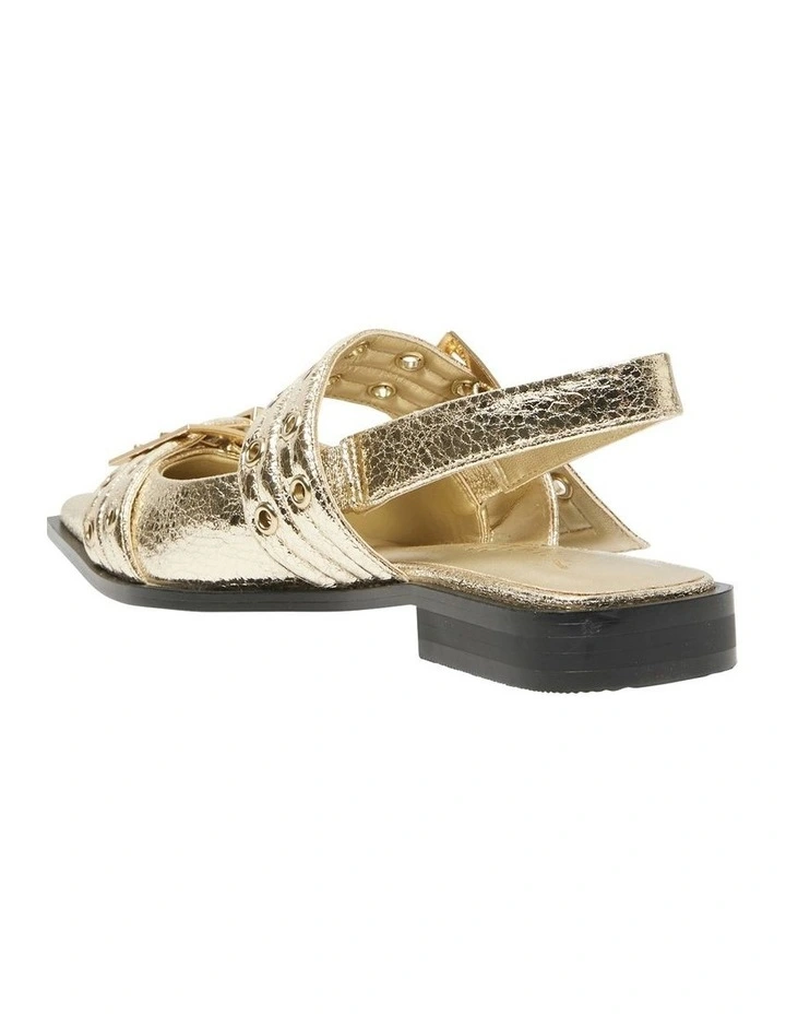 Suzie Flat Shoes in Gold image 6