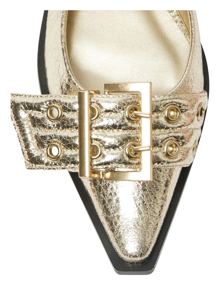Suzie Flat Shoes in Gold image 7