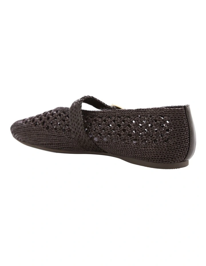 Tibet Flat Shoes in Chocolate Weave image 3