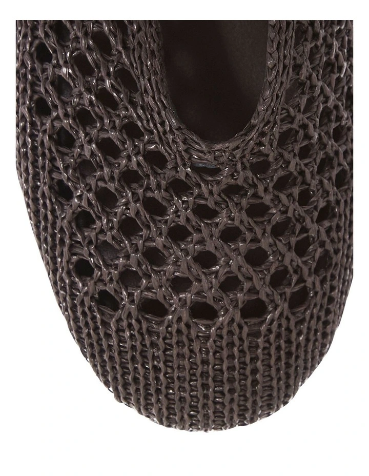 Tibet Flat Shoes in Chocolate Weave image 4