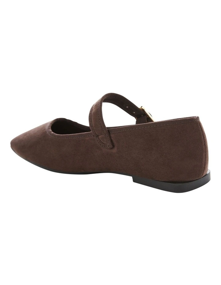 Romy Ballet Flats in Chocolate Micro image 3