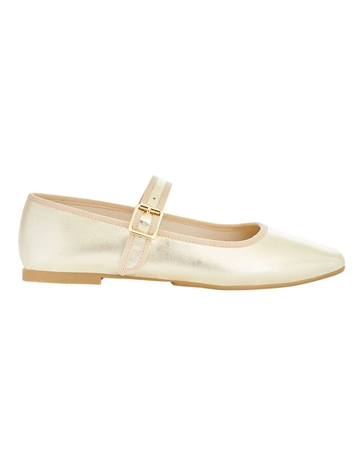Romy Flat Shoes in Gold Metallic image 1