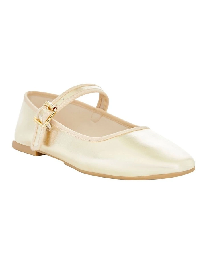 Romy Flat Shoes in Gold Metallic image 2