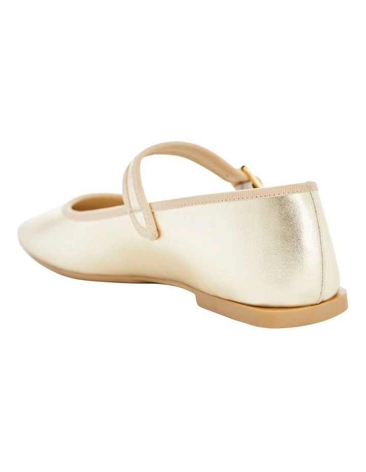 Romy Flat Shoes in Gold Metallic image 3