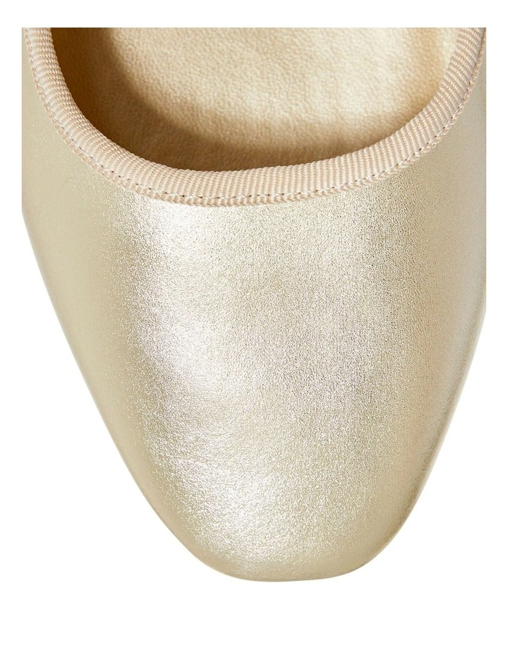 Romy Flat Shoes in Gold Metallic image 4