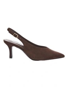 Harley Heeled Shoes in Chocolate Micro