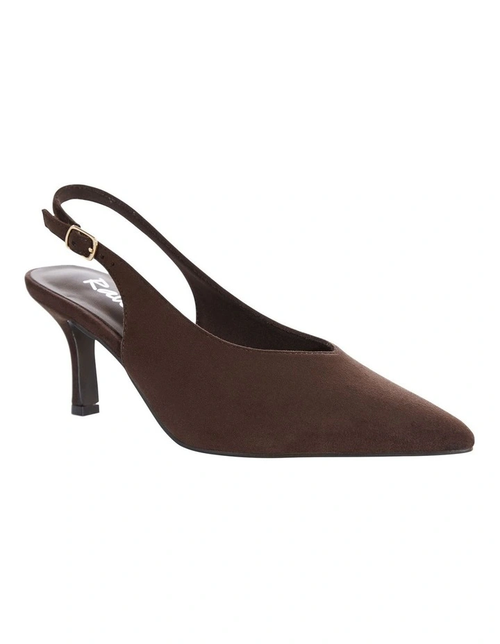 Harley Heeled Shoes in Chocolate Micro image 2