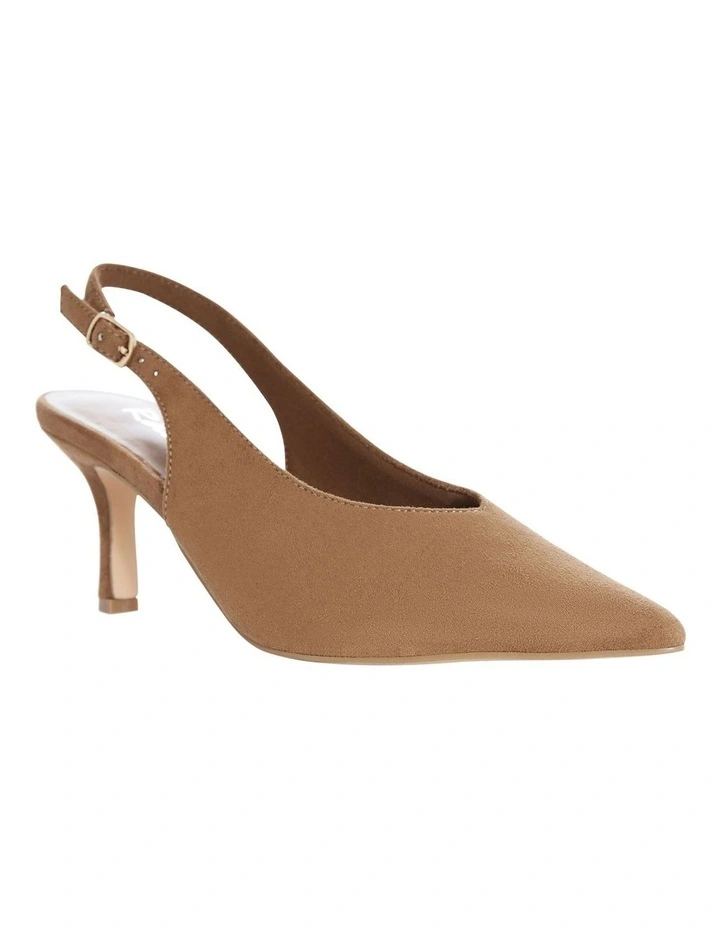 Harley Heeled Shoes in Tan Micro image 2