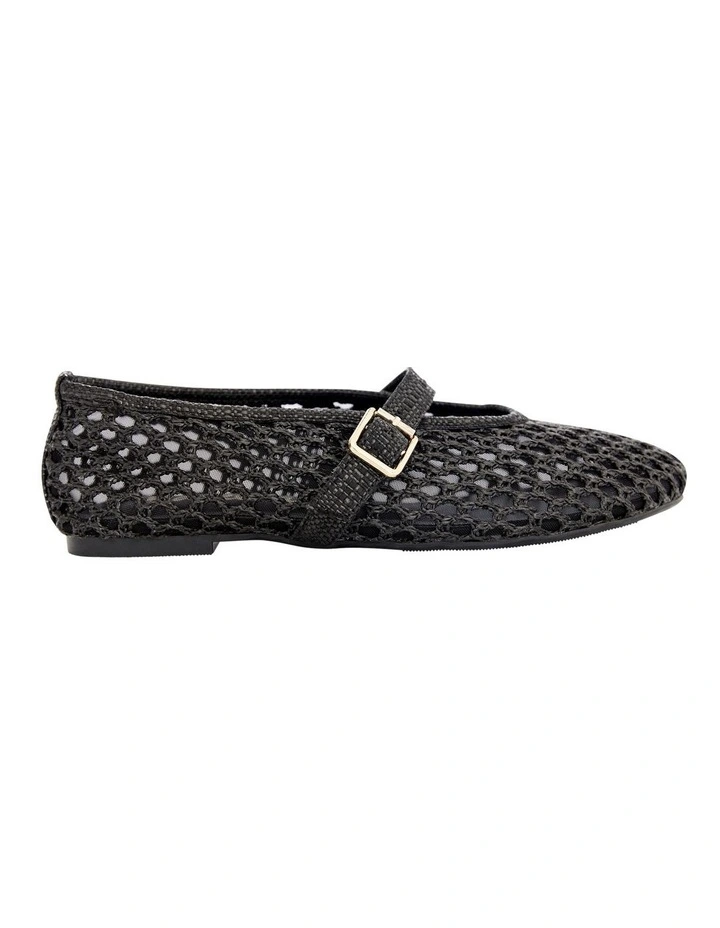 Renn Flat Shoes in Black Mesh image 1