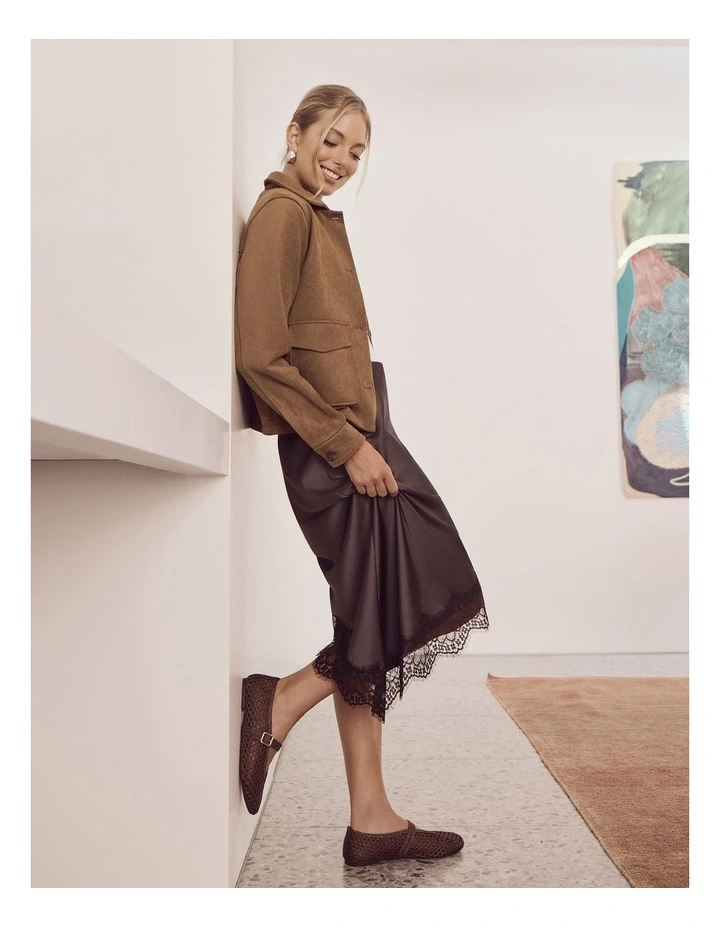 Renn Flat Shoes in Chocolate Mesh image 2
