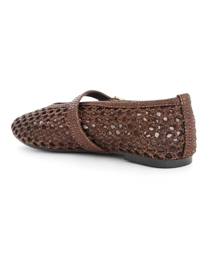Renn Flat Shoes in Chocolate Mesh image 3