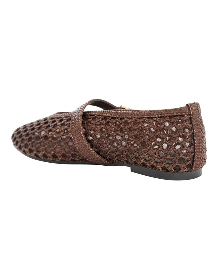 Renn Flat Shoes in Chocolate Mesh image 3