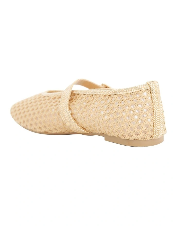 Renn Flat Shoes in Natural Mesh image 3