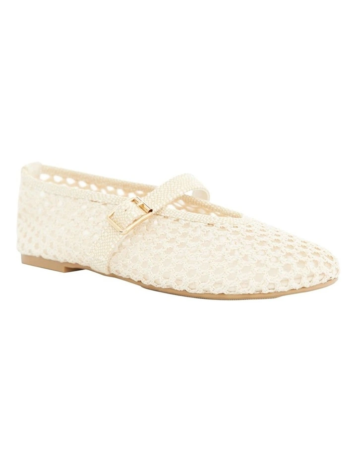 Renn Flat Shoes in Ivory Mesh image 2