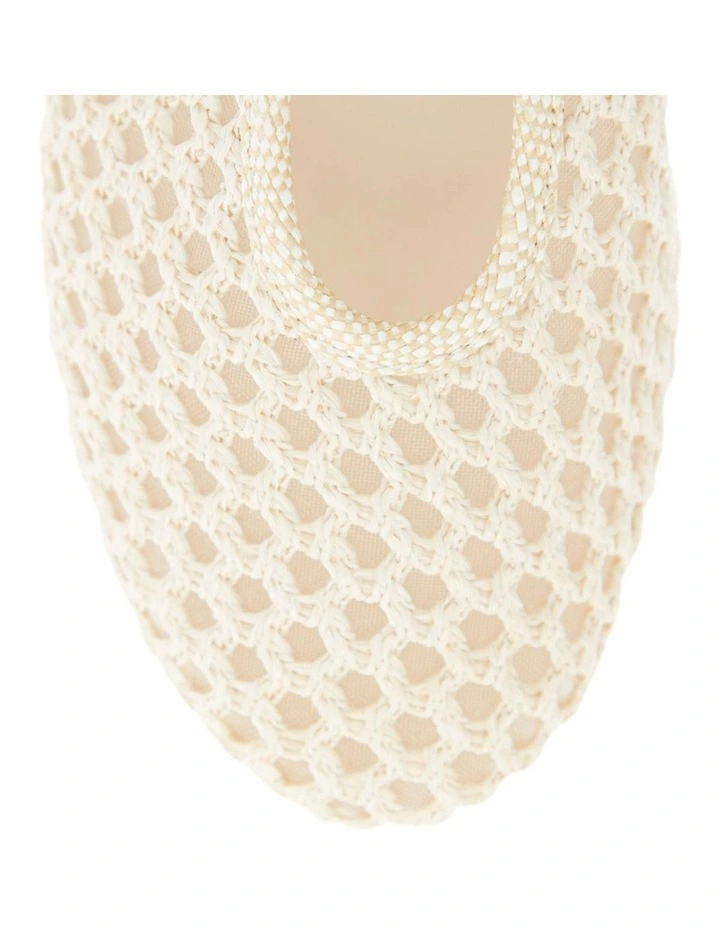 Renn Flat Shoes in Ivory Mesh image 4