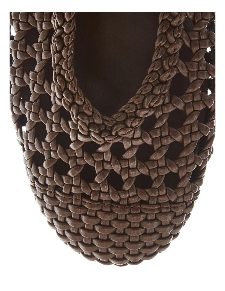 Retro Flat Shoes in Chocolate Weave image 4