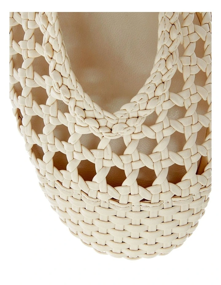 Retro Flat Shoes in Ivory Weave image 4