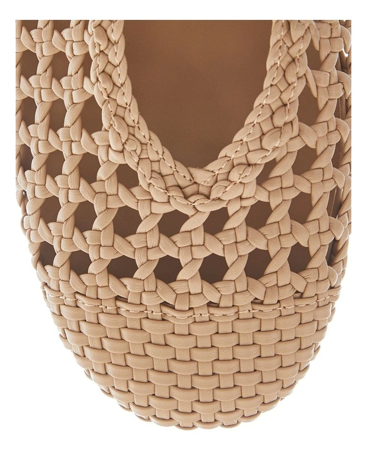 Retro Flat Shoes in Nude Weave image 4