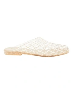 Prism Flat Shoes in Gold Jelly