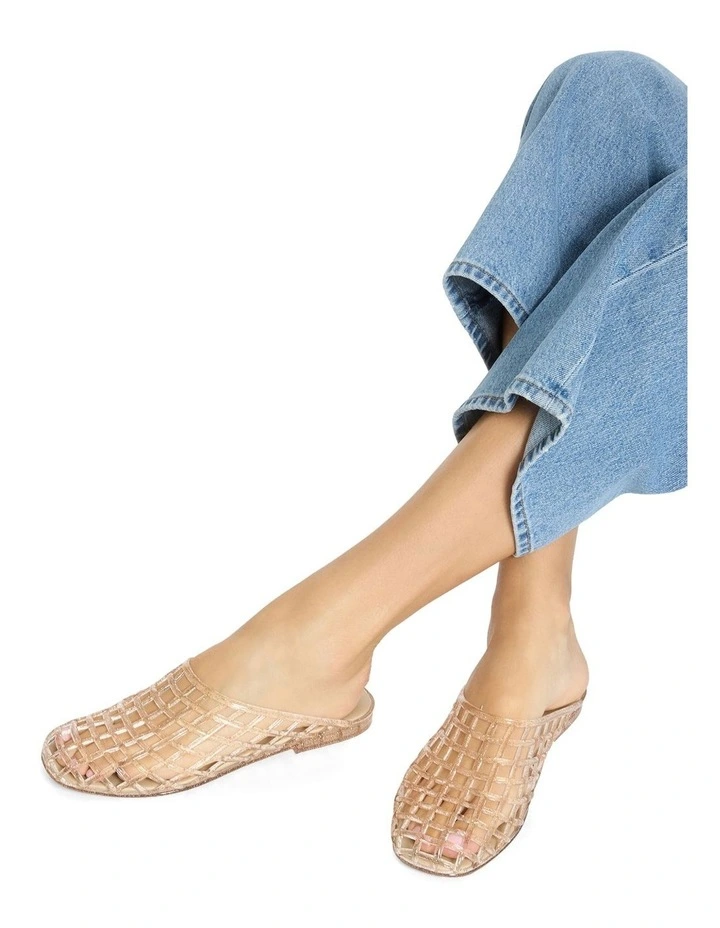 Prism Flat Shoes in Gold Jelly image 2