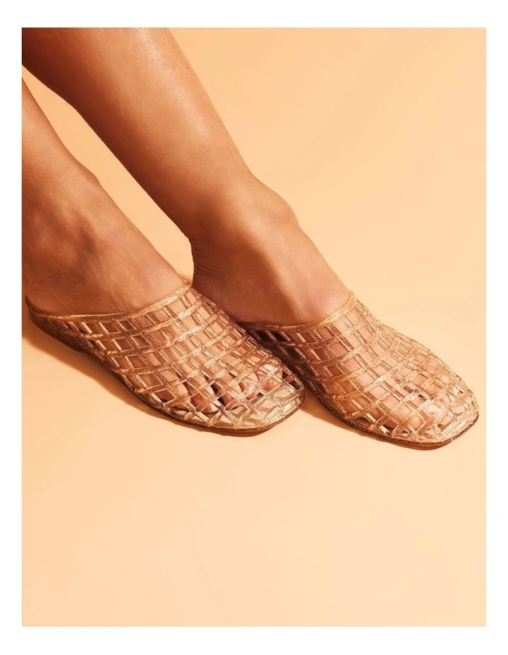 Prism Flat Shoes in Gold Jelly image 2