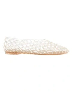 Paradise Flat Shoes in Gold Jelly
