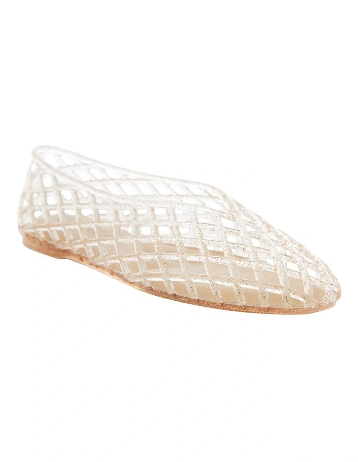 Paradise Flat Shoes in Gold Jelly image 2