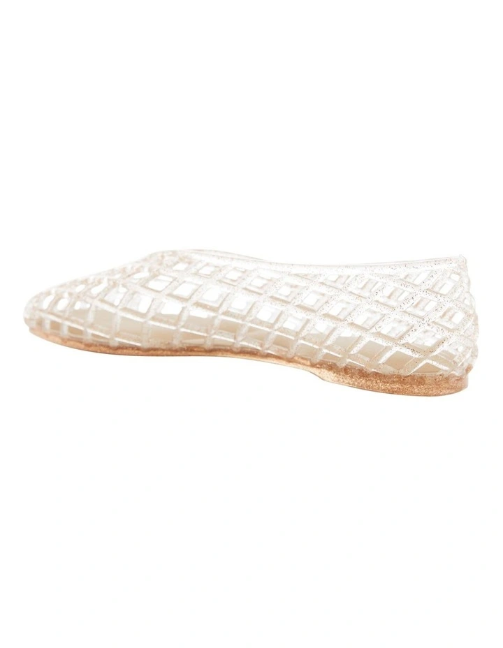Paradise Flat Shoes in Gold Jelly image 3