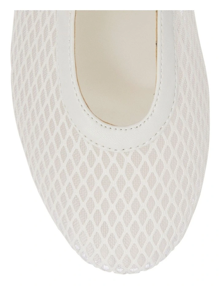 Reign Flat Shoes in Bone Mesh image 4