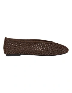 Rayner Flat Shoes in Chocolate Mesh