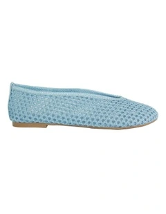 Rayner Flat Shoes in Pale Blue Mesh