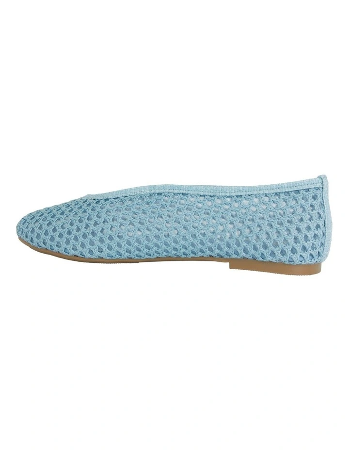 Rayner Flat Shoes in Pale Blue Mesh image 3