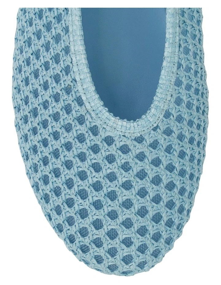Rayner Flat Shoes in Pale Blue Mesh image 4