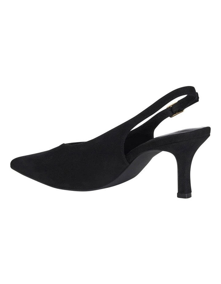 Harley Heeled Shoes in Black Micro image 3