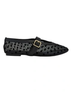 Reign Flat Shoes in Black Dots