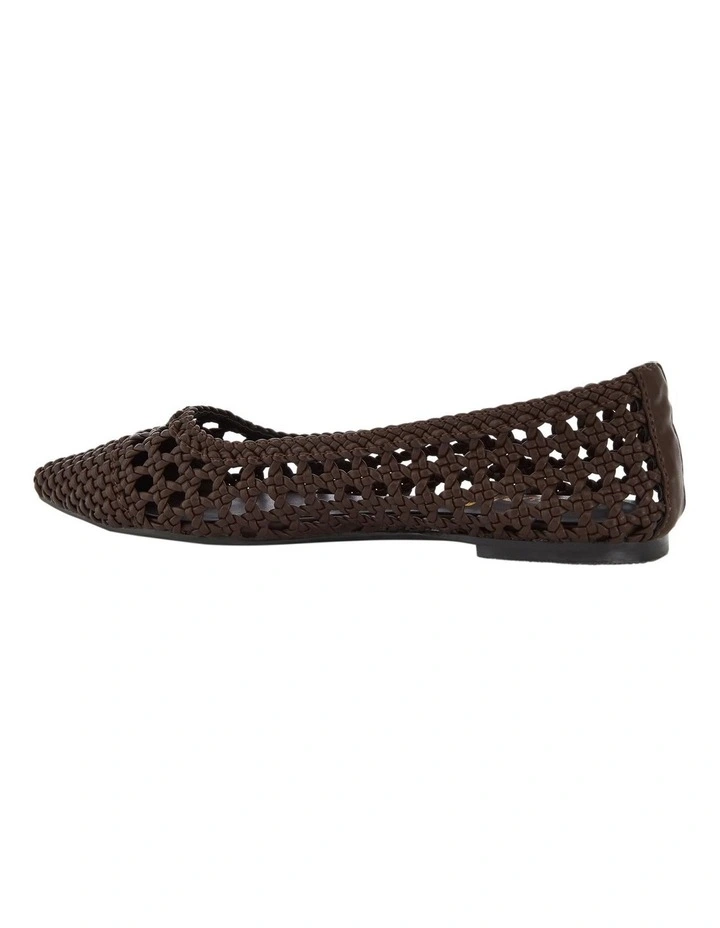 Kindle Flat Shoes in Chocolate Weave image 3